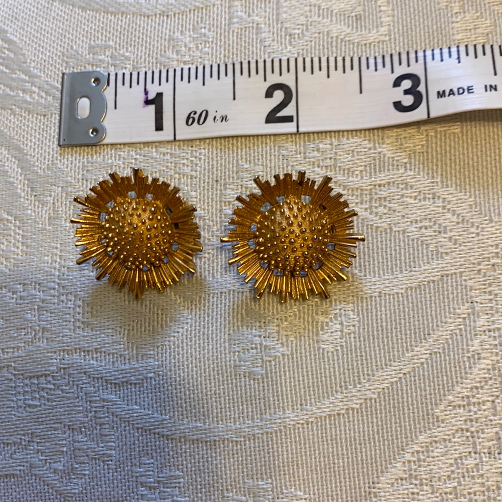 Gold Tone Clip On Earrings